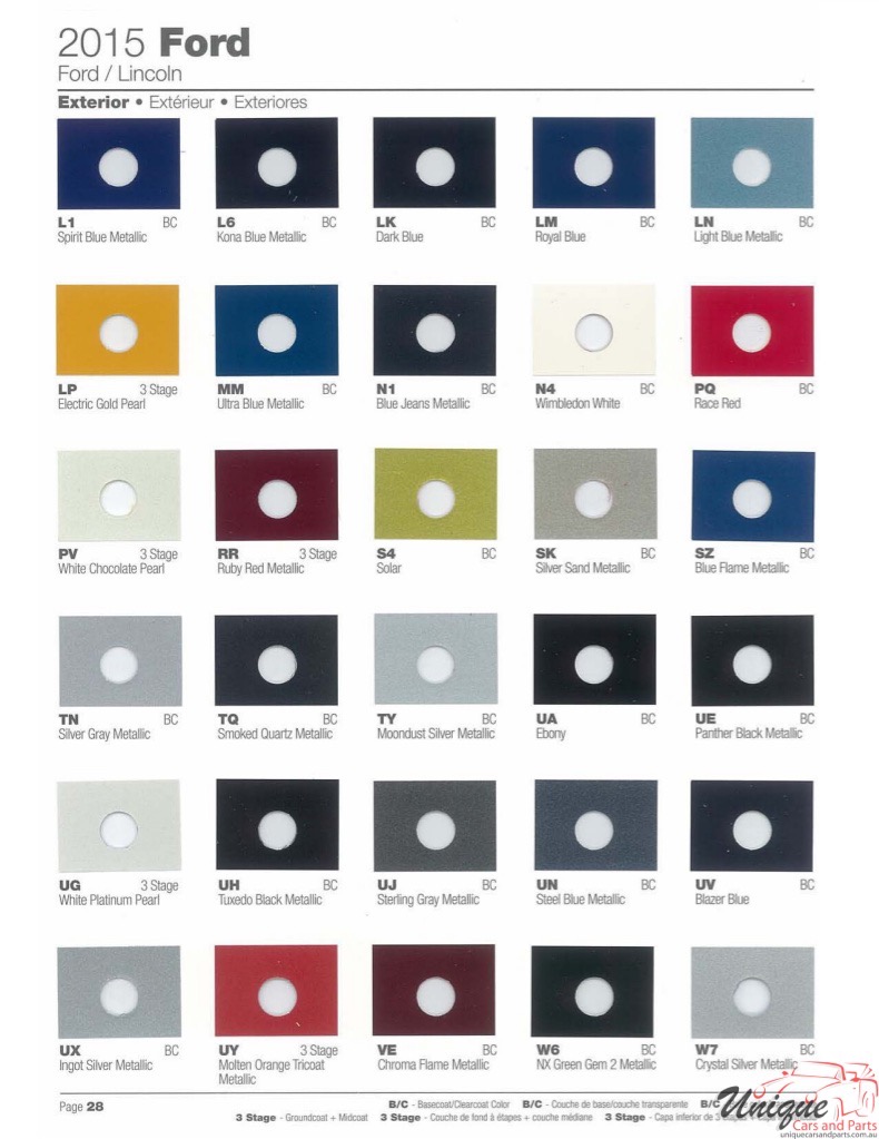 2015 Ford Paint Charts Sherwin-Williams 2
